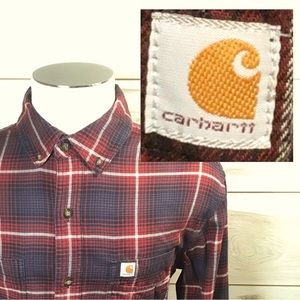 Carhartt Heavyweight Plaid Flannel Relaxed Fit Longsleeve Button Up Shirt